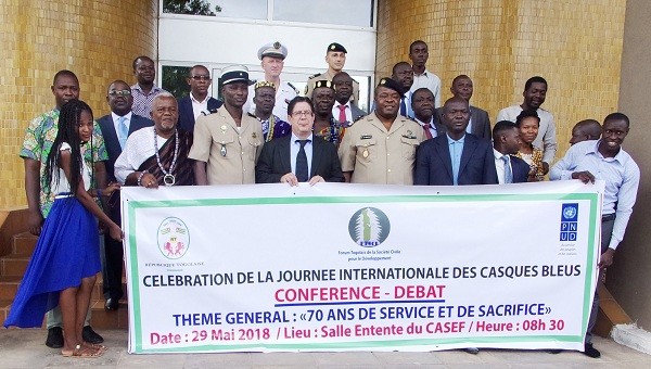 LE TOGO FTSCD A CELEBRE LA JOURNEE INTERNATIONALE DES CASQUES BLEUS 