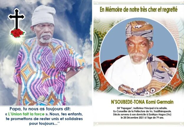 N’SOUBEDE-TONA Komi, décès , homme du peuple