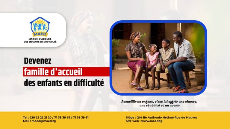Togo : L’appel du MAED aux familles d’accueil
