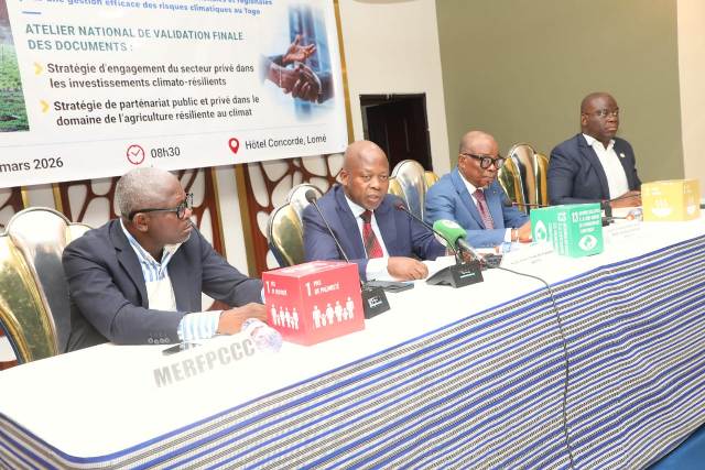 Togo : Atelier sur l’engagement du secteur privé dans les investissements climato-résilients